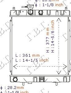 HLADNJAK MOTORA 1.0/1.3/1.4CC 16V (+/-AC) (38x36.8) - NISSAN MICRA 2000-2002 (K11)