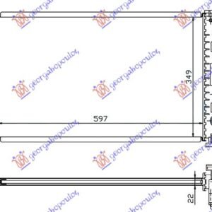 HLADNJAK MOTORA 1.4/1.6/1.8 (+/-AC) (60x35.8) - FORD FOCUS 1998-2004 (DNW/DFW)
