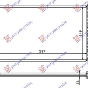 HLADNJAK MOTORA 2.0i 16V 1.8 TDCi (+/-AC) (597x349) - FORD FOCUS 1998-2004 (DNW/DFW)