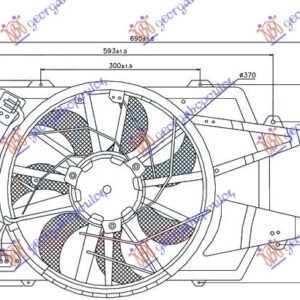 VENTILATOR KOMPLET (-AC) (4 KABLA) - FORD FOCUS 1998-2004 (DNW/DFW)