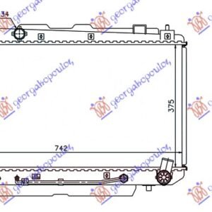 HLADNJAK MOTORA 2.0 16V (AUTO) (37.5x73.8x) - TOYOTA RAV 4 2000-2005 (XA20)