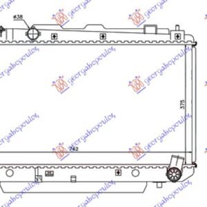 HLADNJAK MOTORA 2.0 D4d (+/-AC) (37.5x73.8x25) - TOYOTA RAV 4 2000-2005 (XA20)