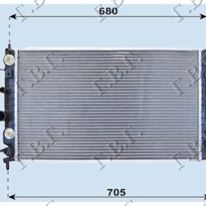 HLADNJAK MOTORA 2.5 24V (AUTO) (62.7x37) - OPEL VECTRA B 1999-2002 (J96)