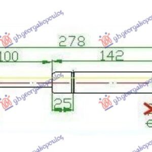 AMORTIZER GEPEK VRATA (278L-530N) - SEAT TOLEDO 1999-2004 (1M2)