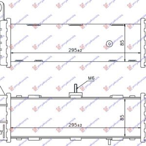 HLADNJAK INTERKULERA 1.8T BENZIN - 1.9TDI DIZEL (295x85x85) - SEAT IBIZA 1999-2002 (6K1)