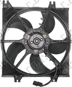VENTILATOR KOMPLET (BENZIN) (330mm) (2 PIN) - HYUNDAI ACCENT H/B 1999-2002 (LC)