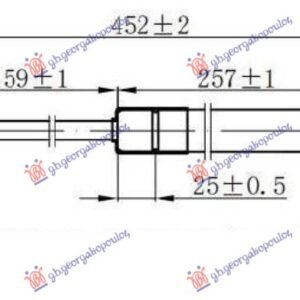 AMORTIZER HAUBE (453L-290N) - HYUNDAI COUPE 1999-2001 (RD)