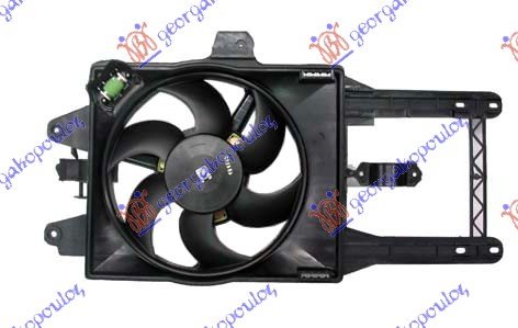 VENTILATOR HLADNJAKA KOMPLET (BENZIN) (-AC) 00- - LANCIA Y 1996-2003 (840)