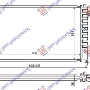 HLADNJAK MOTORA 1.5 DIZEL (53x29.7) - CITROEN SAXO 1999-2004 (S0/S1)