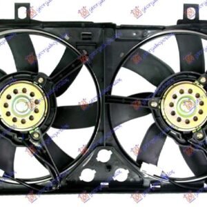 VENTILATOR HLADNJAKA (DUPLI) KOMPLET (BENZIN/DIZEL) (+AC) - CITROEN SAXO 1999-2004 (S0/S1)
