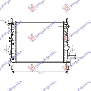 016906300.jpg HLADNJAK MOTORA 1.1cc 8V 1.2cc 16V (-AC) (43x37.7) - RENAULT TWINGO 1998-2000 (C06)