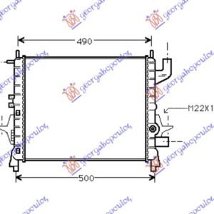 HLADNJAK MOTORA 1.1/1.2 (+AC) (43x39.5) - RENAULT TWINGO 1998-2000 (C06)