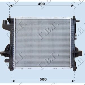 HLADNJAK MOTORA 1.1/1.2 (+AC) (43x39.5) - RENAULT TWINGO 2000-2007 (C06)