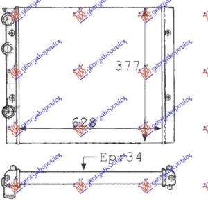 HLADNJAK MOTORA ZA SVE MODELSE (MAN) (+AC) (63x38) (VALEO) - VW POLO 1999-2001 (6N2)
