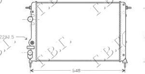 HLADNJAK MOTORA 1.4/1.6/1.8/2.0 (MAN/AUTO) (+AC) (58.5x41) - RENAULT MEGANE COUPE-CABRIO 1999-2002 (EA0/EA1)
