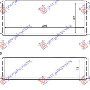 017906200.jpg HLADNJAK INTERKULERA 1.8 TDCi (33x12x73) - FORD FIESTA 1999-2002 (JA/JB)