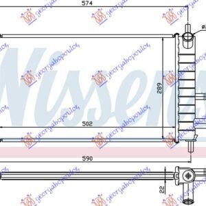 HLADNJAK MOTORA 1.1/1.3CC (50x31) - FORD FIESTA 1999-2002 (JA/JB)