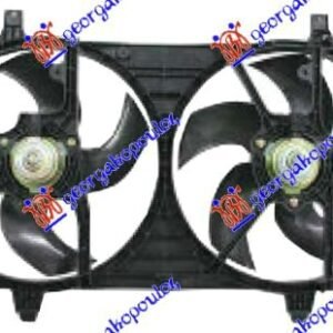VENTILATOR (DUPLI) KOMPLET (BENZIN) (445mm) (OTVORI GORE) - NISSAN ALMERA SDN 2000-2006 (N16)