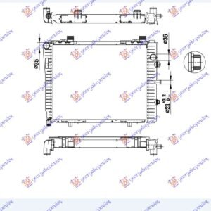 HLADNJAK MOTORA 2.0/2.3 KOMPRESSOR (MAN/AUTO) (+/-AC) (52x42) -00 - MERCEDES CLK 1997-2002 (W208)