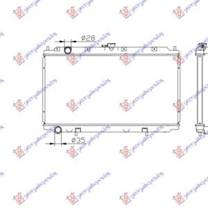 HLADNJAK MOTORA 1.6/1.8i 16V (36x69.8) - NISSAN PRIMERA 1999-2001 (P11)
