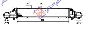 HLADNJAK INTERKULERA 2.2 CDi (65x11.3x5.0) - MERCEDES E CLASS 2002-2009 (W211)