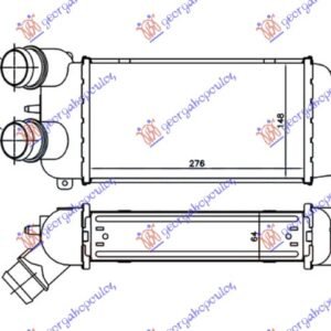 HLADNJAK INTERKULERA 1.6 HDi DIZEL (275x150x64) -06 - CITROEN C3 2002-2010 (FC/FN)