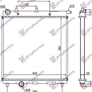 HLADNJAK MOTORA 1.4/1.6 HDI DIZEL (380x390) - CITROEN C3 2002-2010 (FC/FN)