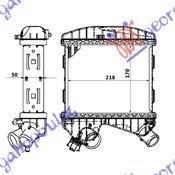 HLADNJAK INTERKULERA DIZEL (170x218x50) - SMART FORTWO 1998-2007 (450)