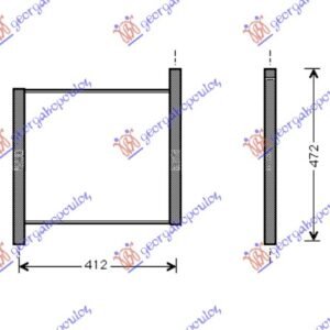 HLADNJAK MOTORA ZA SVE MODELE (38x35) - SMART FORTWO 1998-2007 (450)