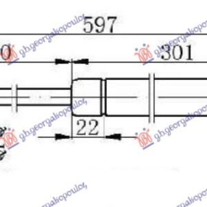019308205.jpg AMORTIZER HAUBE (595L-450N) - CITROEN XSARA 2000-2004 (N1/N0/N2)