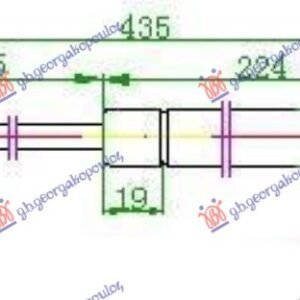 AMORTIZER GEPEK VRATA (436L-370N) - ALFA ROMEO 147 2000-2010 (937)