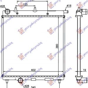 HLADNJAK MOTORA 1.4 BENZIN (AUTO) (380x390) - CITROEN C2 2003-2008 (JM)