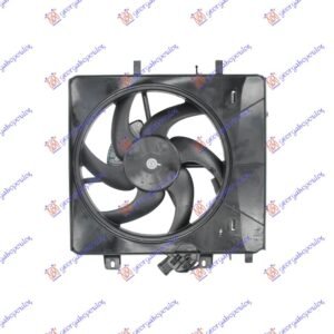 VENTILATOR KOMPLET (2 KABLA) (34cm) - CITROEN C2 2003-2008 (JM)