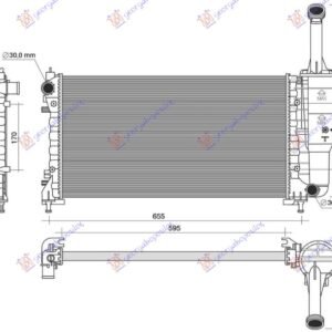 HLADNJAK MOTORA 1.4CC 16V (+/-AC) (58x30.8) (SA PRELIVNOM CEVI) (MARELLI) - LANCIA Y 2003-2011 (843)