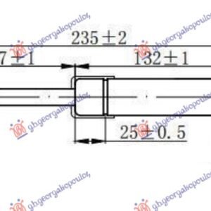 AMORTIZER HAUBE (234L-850N) - MERCEDES ML 1998-2005 (W163)