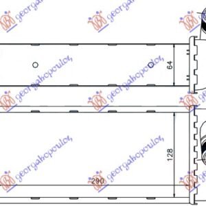 HLADNJAK INTERKULERA 1.3 JTD -09 - BENZIN (29x13x6.5) - FIAT 500 2007-2015 (312)