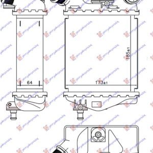 HLADNJAK INTERKULERA ABARTH (185x173x64) - FIAT 500 2007-2015 (312)