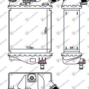 HLADNJAK INTERKULERA ABARTH (185x173x64) - FIAT 500 2007-2015 (312)