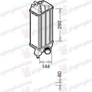 HLADNJAK INTERKULERA 0.9 BENZIN (302x146) - FIAT 500 2007-2015 (312)