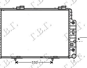 HLADNJAK MOTORA 2.0/2.3 BENZIN &SLK KOMPRESSOR (MAN/AUTO) (+AC) (61x42) - MERCEDES SLK 1996-2004 (R170)