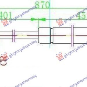 AMORTIZER HAUBE (874L-260N) - MERCEDES SLK 1996-2004 (R170)