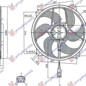 VENTILATOR KOMPLET (BENZIN-DIZEL) - CITROEN C4 2004-2011 (LC//LA)