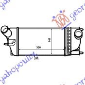 HLADNJAK INTERKULERA 1.6-2.0 HDi (300x147x76) - PEUGEOT 407 2004-2010 (6D/6C)