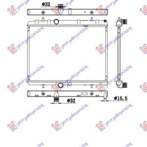 HLADNJAK MOTORA BENZIN/DIZEL (38x55x2.6) - PEUGEOT 407 2004-2010 (6D/6C)