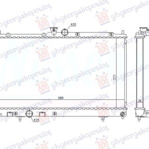 HLADNJAK MOTORA 2.0 BENZIN (MAN) (375x688) - MITSUBISHI LANCER 2004-2008 (CSA/CTA)