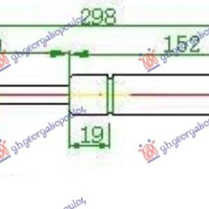 AMORTIZER GEPEK VRATA (298L-700N) - AUDI A4 2004-2007 (8E2/8E5)