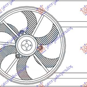VENTILATOR HLADNJAKA KOMPLET (BENZIN) - MITSUBISHI COLT 2005-2008 (Z3A/Z2A/RG)