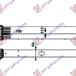 HLADNJAK INTERKULERA 2.0 CDi (698x96x63) - MERCEDES A CLASS 2004-2012 (W169)