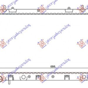 HLADNJAK MOTORA 2.0/2.5 BENZIN (MAN) (360x676x16) - SUBARU FORESTER 2002-2008 (SG/SH)