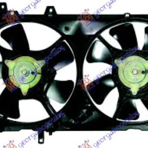 VENTILATOR HLADNJAKA (DUPLI) KOMPLET (BENZIN) (BEZ TURBO) - SUBARU FORESTER 2002-2008 (SG/SH)